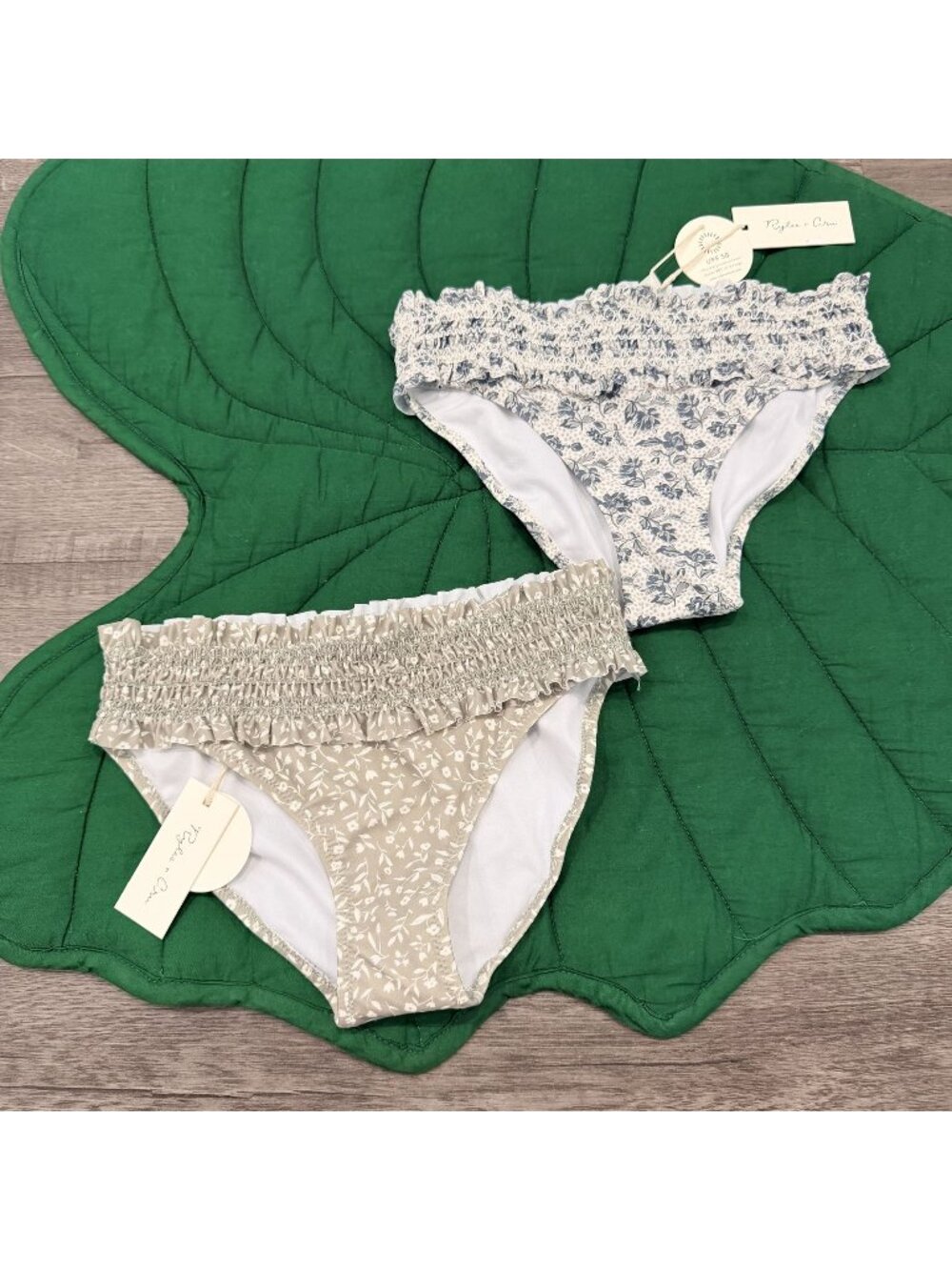 Rylee + Cru Womens XS Floral Smocked Bikini Bottom Swim Bundle Lot